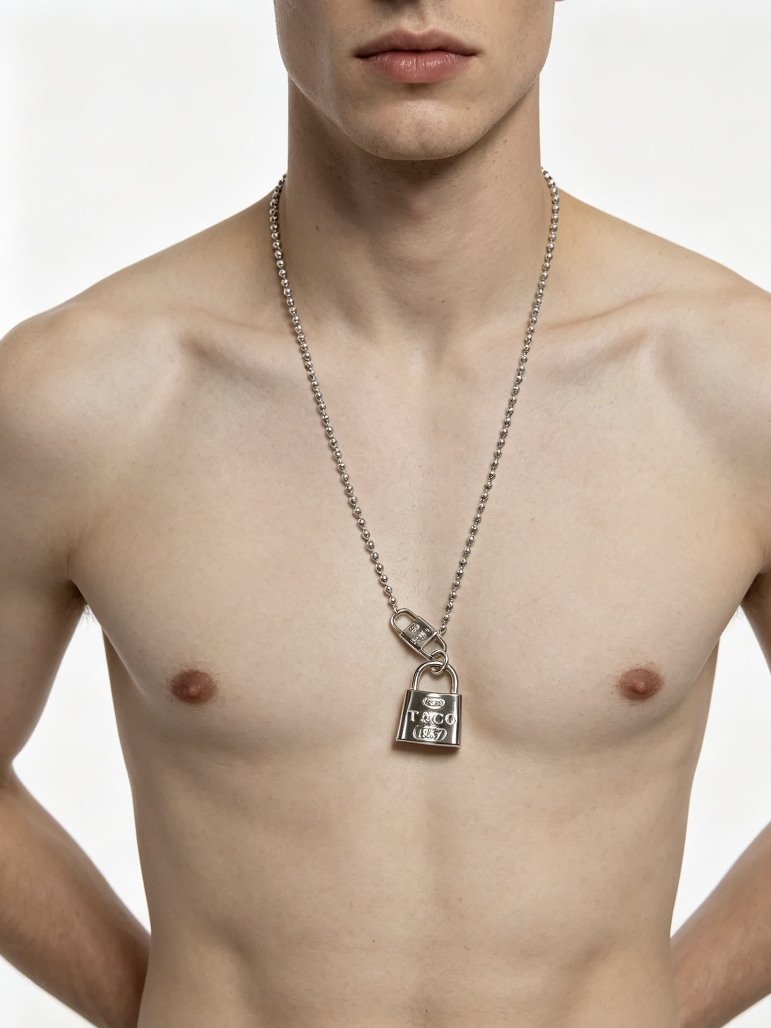 Tiffany & Co. Lock Charm Necklace